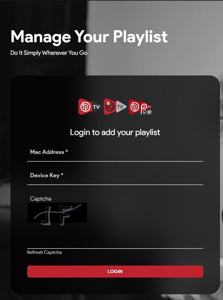 Ingresa tus códigos en iboiptv.com/device/login