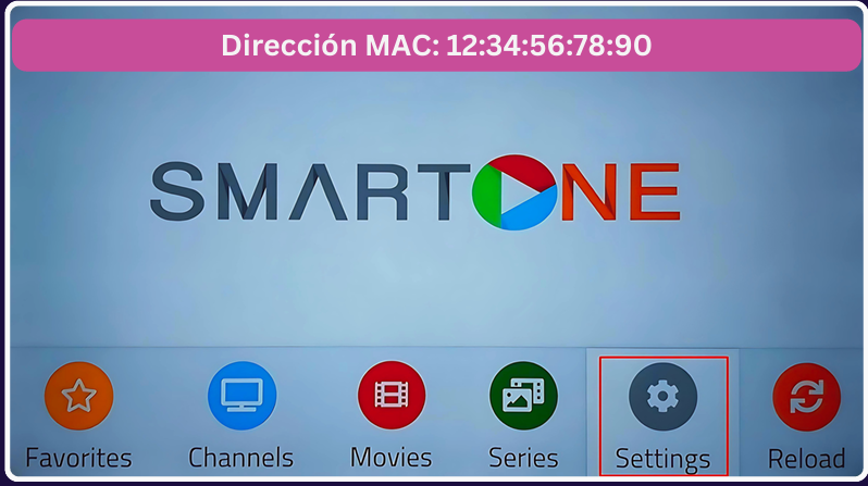 Tu Dirección MAC aparece en la parte superior de la pantalla