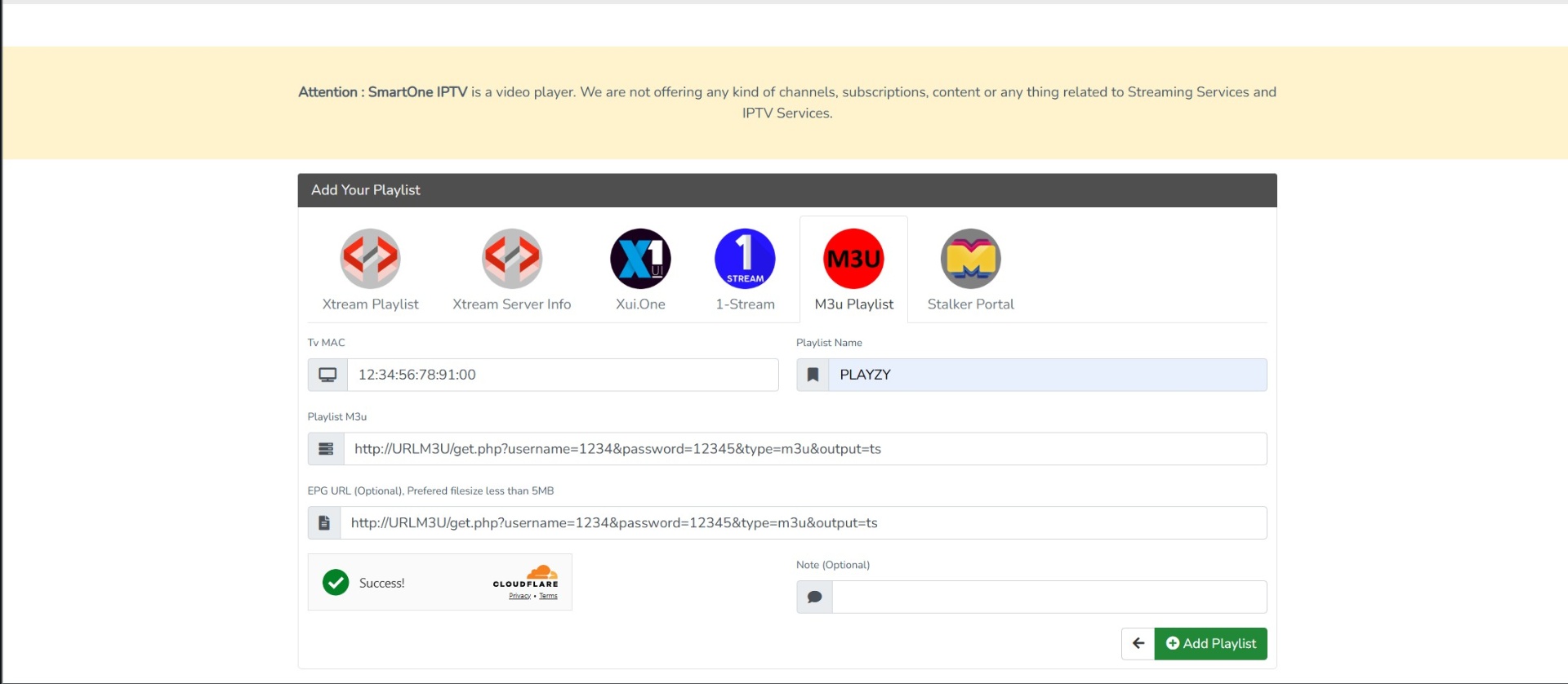 Así se ve el portal de configuración de SmartOne