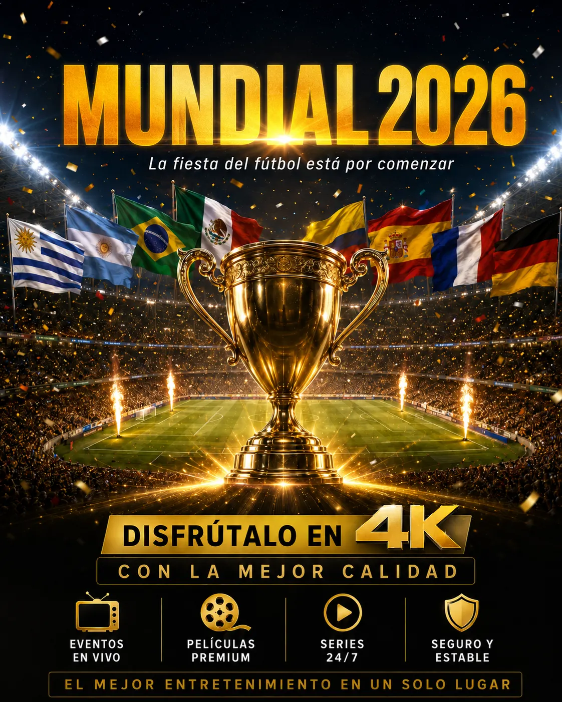 Mundial 2026 — disfrútalo en 4K